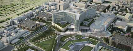 Artists impression of the new campus, supplied by NHS Greater Glasgow & Clyde 